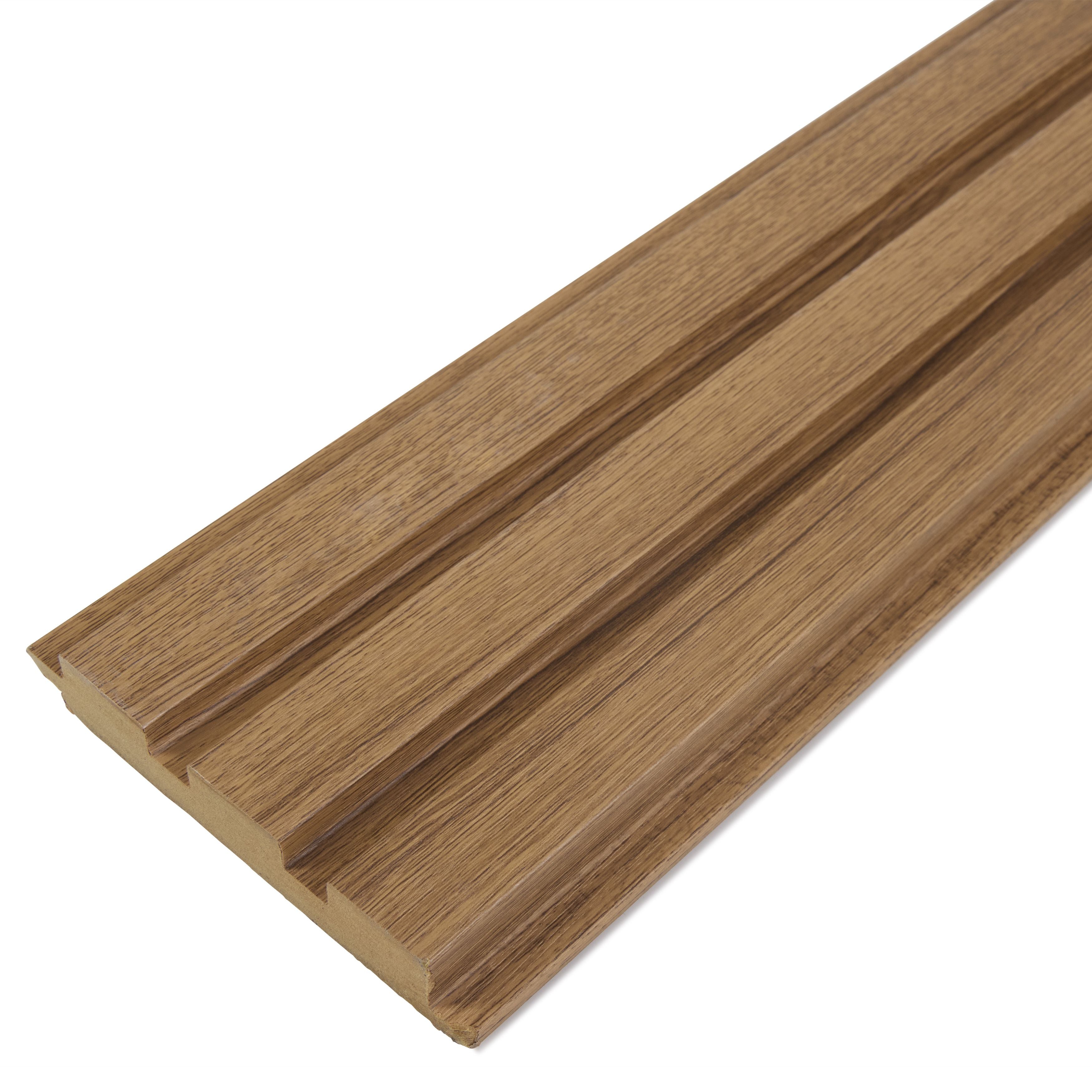 Lux Acoustic Walnut 3D Slat Panel Wall Profile - MDF - Industry Tile